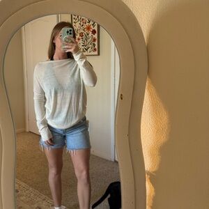 Vince Cream Lightweight Knit Top